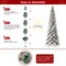 12FT Pre-Lit Flocked Layered Slim Spruce Artificial Christmas Tree With Warm White Lights, With Remote Control
